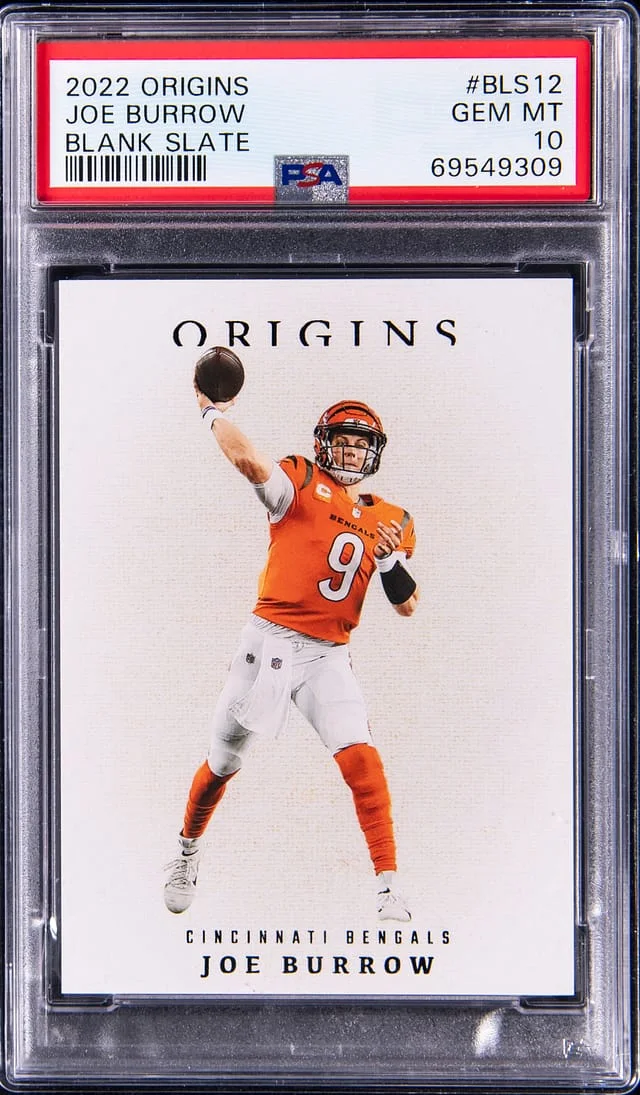 2022 Panini Origins Joe Burrow Blank Slate #BLS12 card image