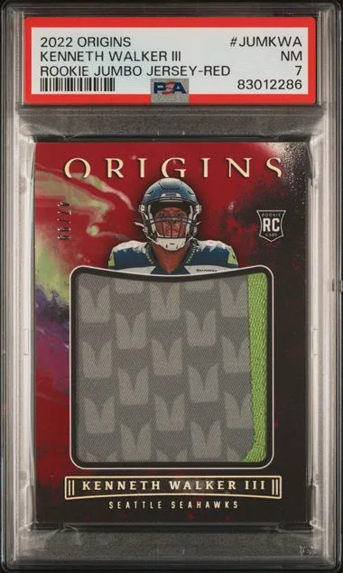 2022 Panini Origins Jumbo Jersey Red Jumkwa Kenneth Walker III #no-number card image
