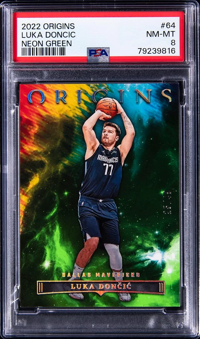2022 Panini Origins Luka Doncic Neon Green #64 card image