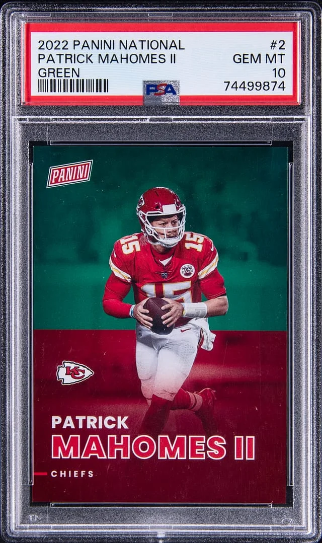 2022 Panini Patrick Mahomes II National Convention Green #2 card image