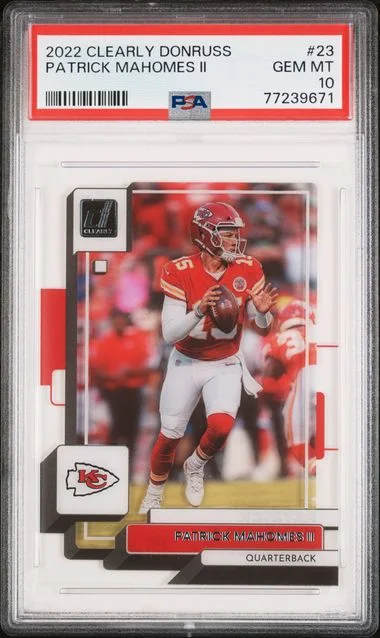2022 Panini Patrick Mahomes II Clearly Donruss #23 card image