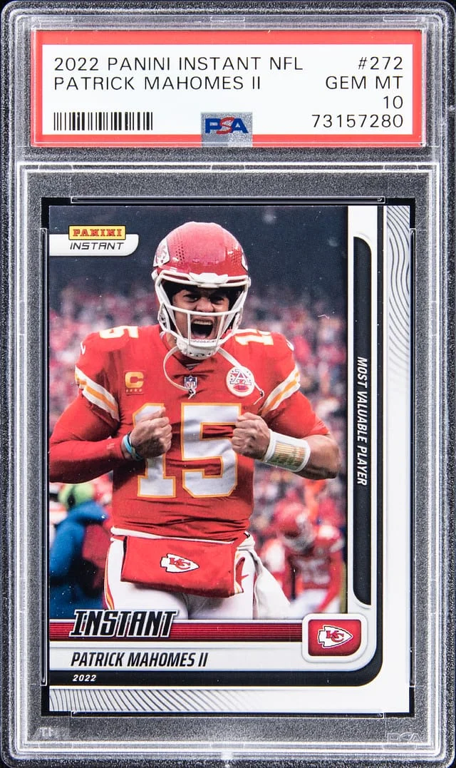 2022 Panini Patrick Mahomes II Instant NFL Black #272 card image