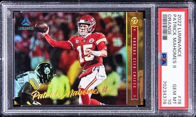 2022 Panini Patrick Mahomes II Luminance Orange #76 card image