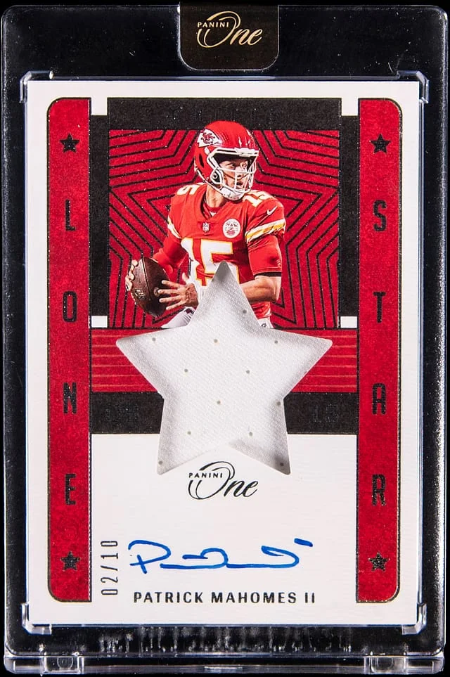 2022 Panini Patrick Mahomes II One Lone Star Autographs '24 Panini One Update #96 card image