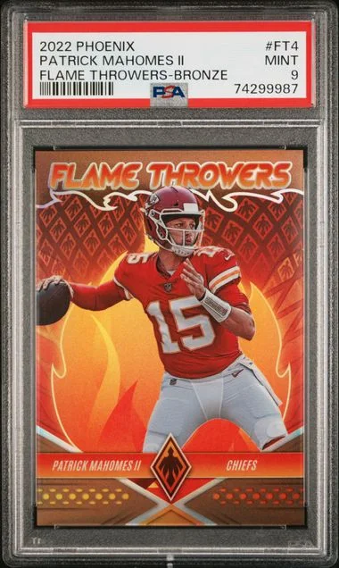 2022 Panini Patrick Mahomes II Phoenix Flame Throwers Bronze #FT-4 card image