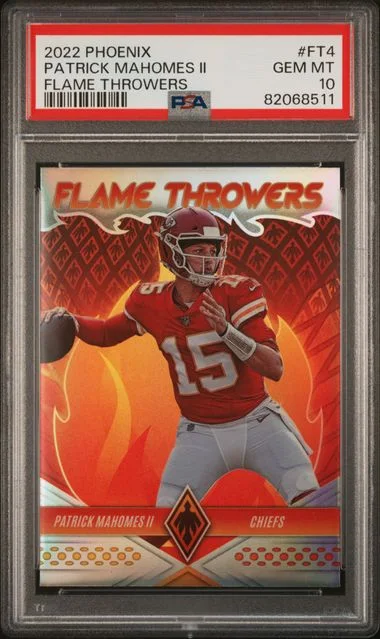 2022 Panini Patrick Mahomes II Phoenix Flame Throwers #FT4 card image