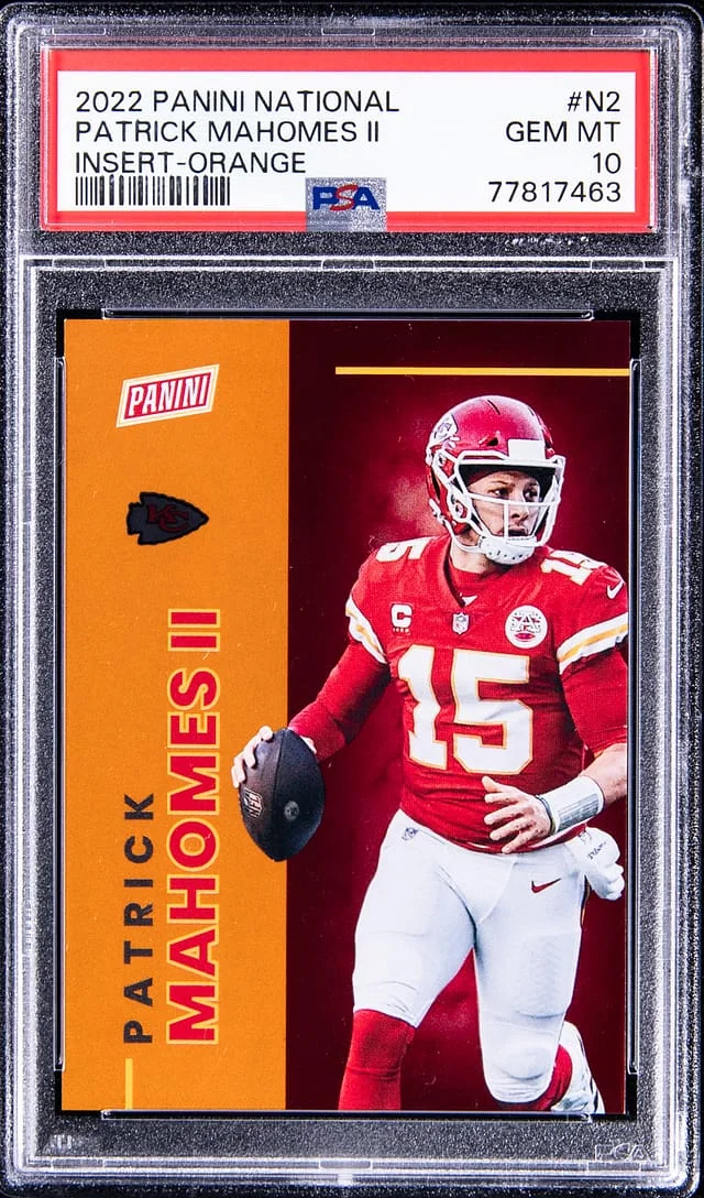 2022 Panini Patrick Mahomes II National Insert Blue #N2 card image