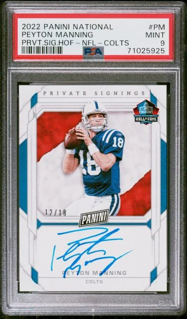 2022 Panini Peyton Manning National Private Signings Hall Of Fame NFL (Colts) #PM card image