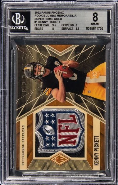 2022 Panini Phoenix Jumbo Memorabilia Super Prime Gold Kenny Pickett #no-number card image
