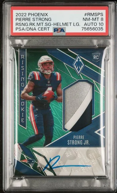 2022 Panini Phoenix Rising Material Signatures Helmet Logo Rmsps Pierre Strong Jr. #no-number card image