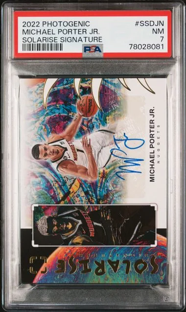 2022 Panini Photogenic Solarise Signatures Ssdjn Michael Porter Jr. #no-number card image