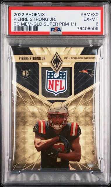 2022 Panini Pierre Strong Jr. Phoenix Memorabilia Gold Super Prime 1/1 #RME30 card image