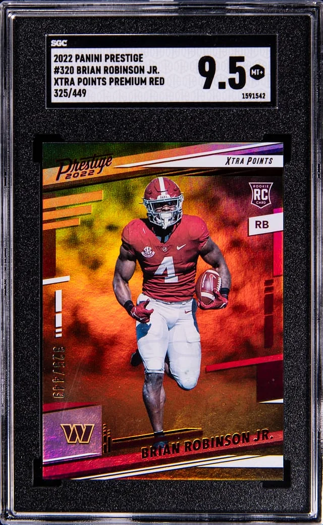 2022 Panini Prestige Brian Robinson Jr Xtra Points Premium Red #320 card image