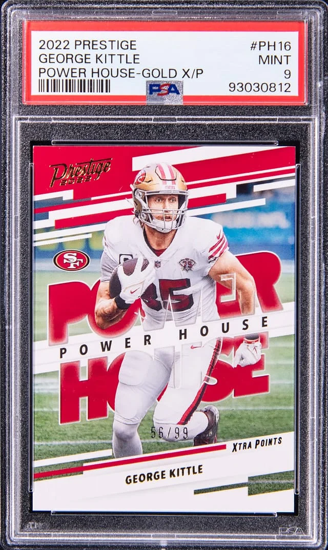 2022 Panini Prestige George Kittle (56/99) Power House-Gold X/P #PH16 card image