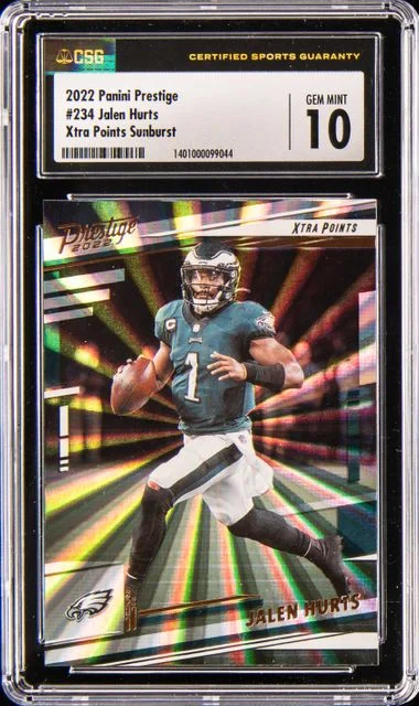 2022 Panini Prestige Jalen Hurts Sunburst Xtra Points #234 card image