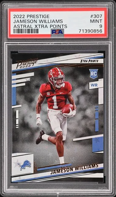 2022 Panini Prestige Jameson Williams Astral Xtra Points #307 card image