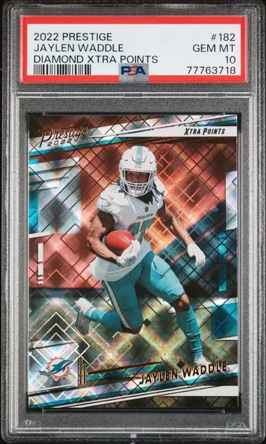 2022 Panini Prestige Jaylen Waddle Diamond Xtra Points #182 card image