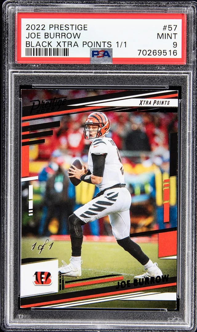 2022 Panini Prestige Joe Burrow Black Xtra Points #57 card image