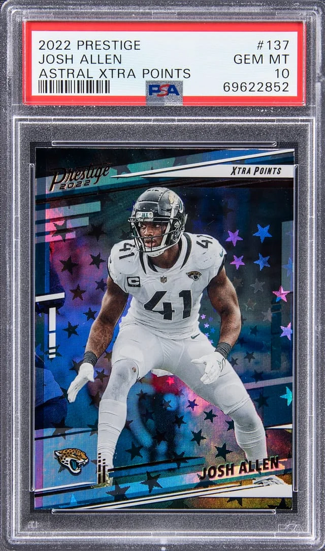 2022 Panini Prestige Josh Allen Astral Xtra Points #137 card image
