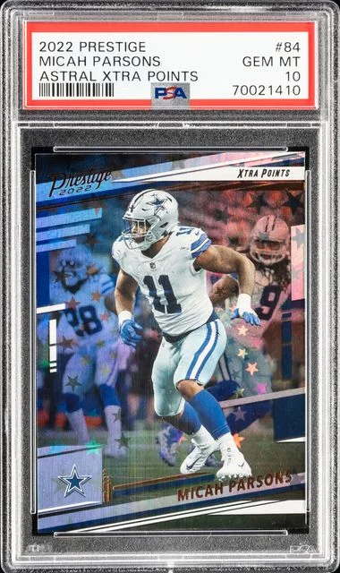2022 Panini Prestige Micah Parsons Astral Xtra Points #84 card image