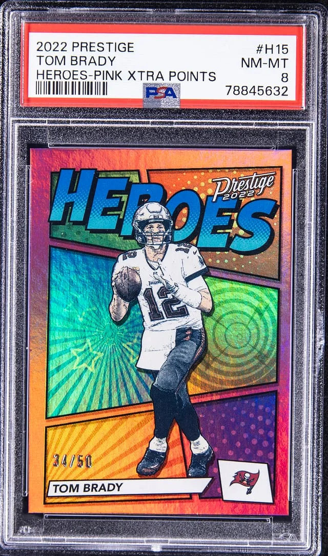 2022 Panini Prestige Tom Brady Heroes Pink Xtra Points #H-15 card image