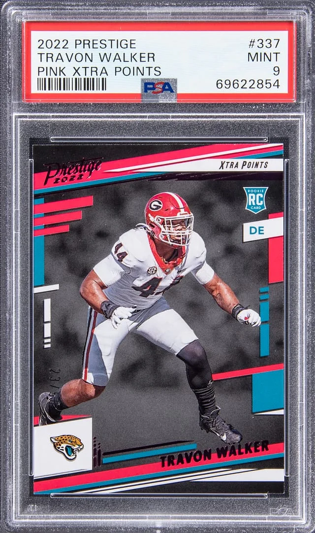 2022 Panini Prestige Travon Walker Pink Xtra Points #337 card image