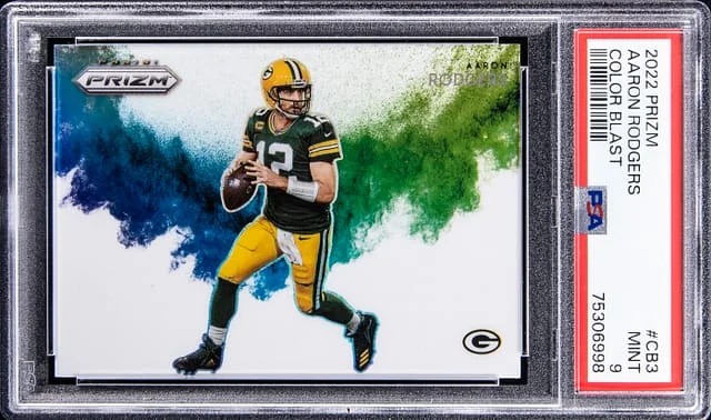 2022 Panini Prizm Aaron Rodgers Color Blast #CB-3 card image