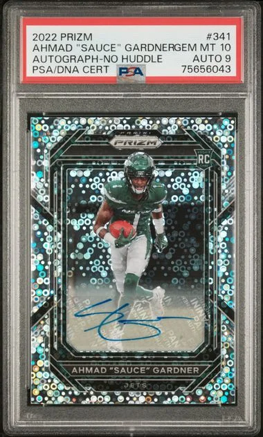 2022 Panini Prizm Ahmad Sauce Gardner Autograph-No Huddle #341 card image