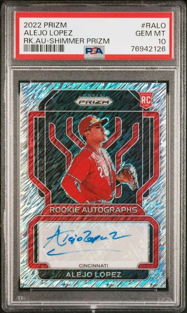 2022 Panini Prizm Alejo Lopez Autographs Shimmer Prizm #RA-LO card image