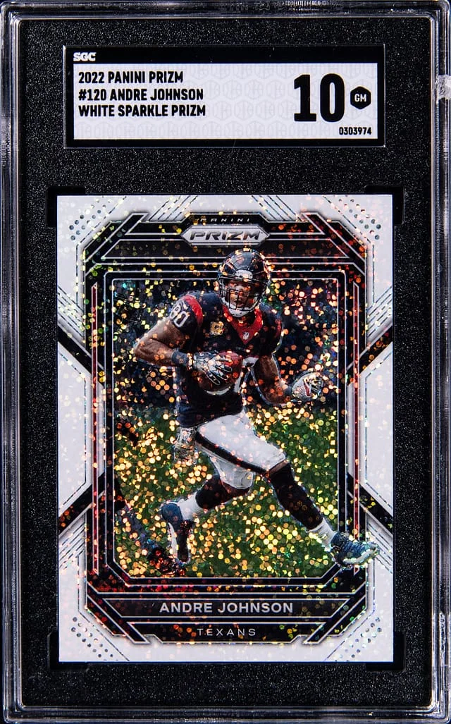 2022 Panini Prizm Andre Johnson White Sparkle #120 card image