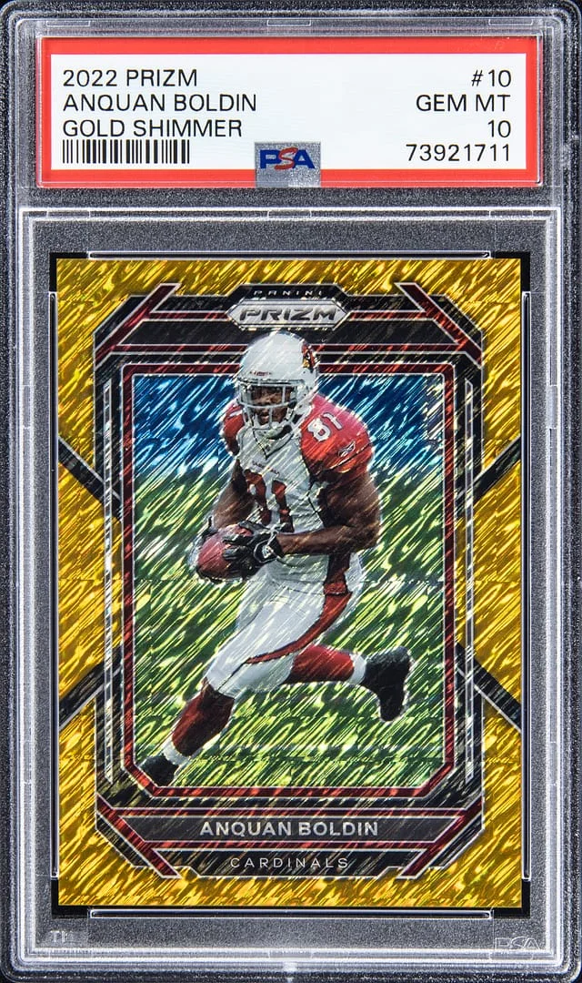 2022 Panini Prizm Anquan Boldin Gold Shimmer #10 card image