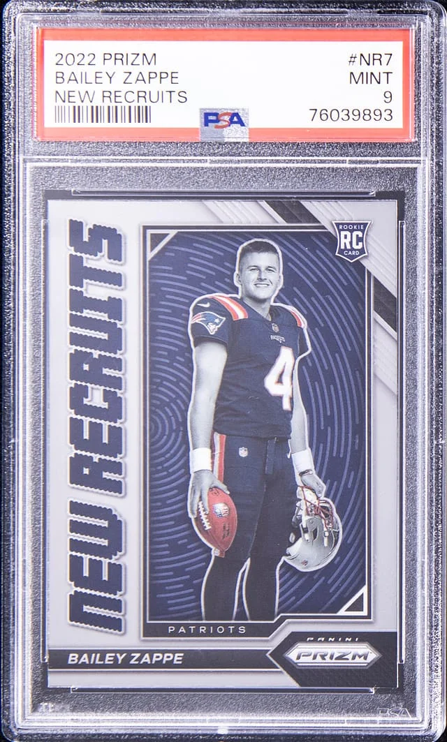 2022 Panini Prizm Bailey Zappe New Recruits #NR7 card image