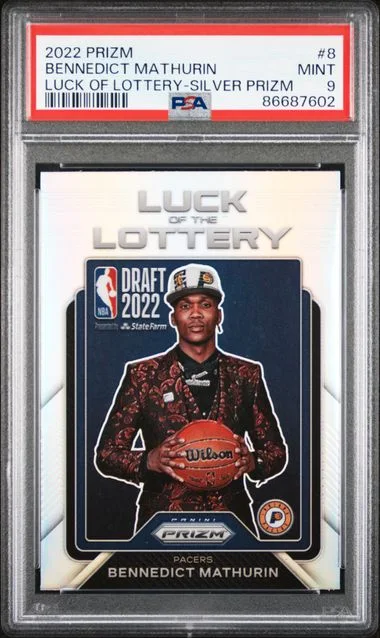 2022 Panini Prizm Bennedict Mathurin Luck Of The Lottery Silver Prizm #8 card image