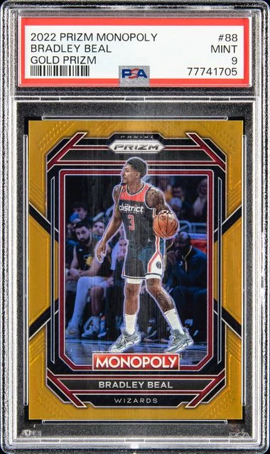 2022 Panini Prizm Bradley Beal Monopoly Gold Prizm #88 card image