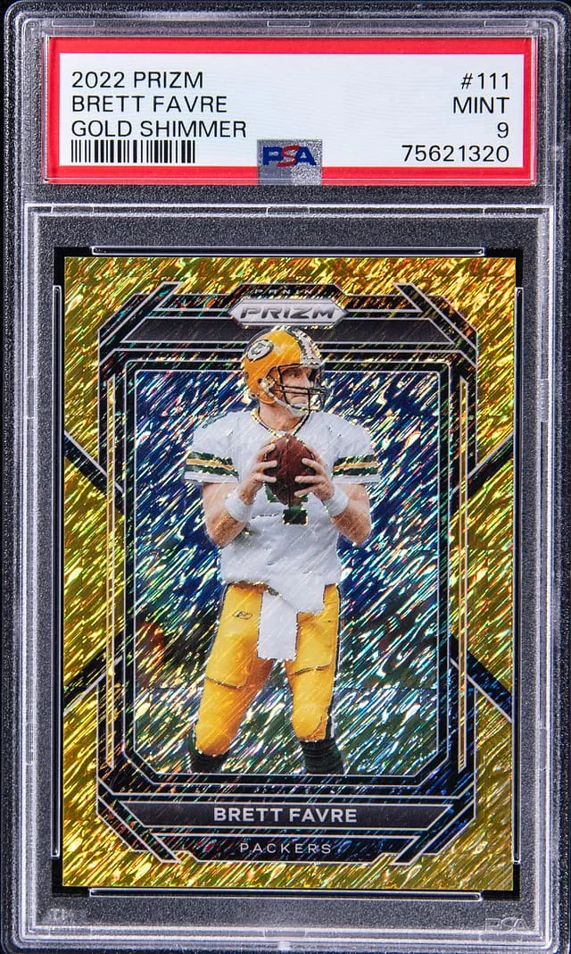 2022 Panini Prizm Brett Favre Red Wave #111 card image