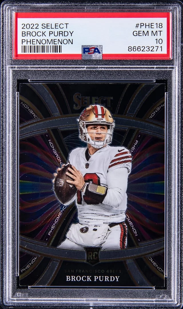 2022 Panini Prizm Brock Purdy Phenomenon #PHE18 card image
