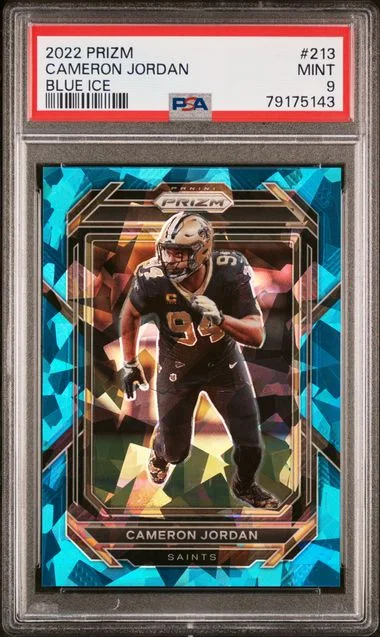 2022 Panini Prizm Cameron Jordan Blue Ice #213 card image