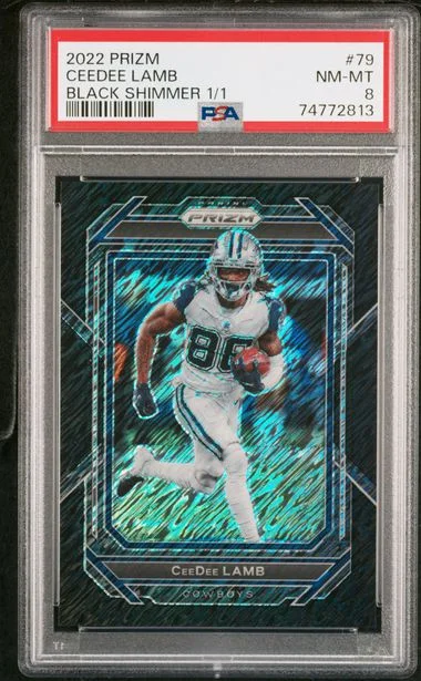 2022 Panini Prizm CeeDee Lamb Black Shimmer Prizm #79 card image