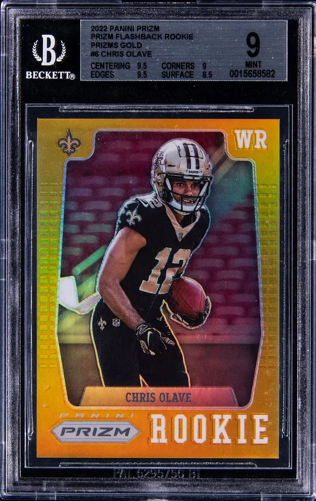 2022 Panini Prizm Chris Olave Flashback Gold #PFR-6 card image