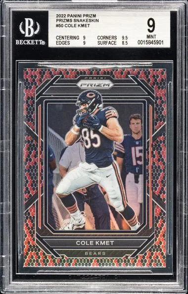 2022 Panini Prizm Cole Kmet Snakeskin #50 card image