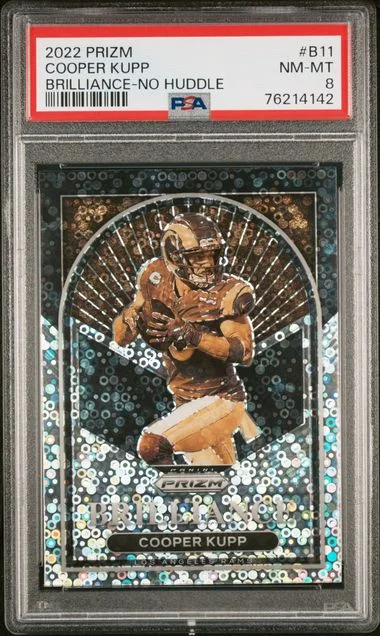 2022 Panini Prizm Cooper Kupp Brilliance No Huddle #B-11 card image