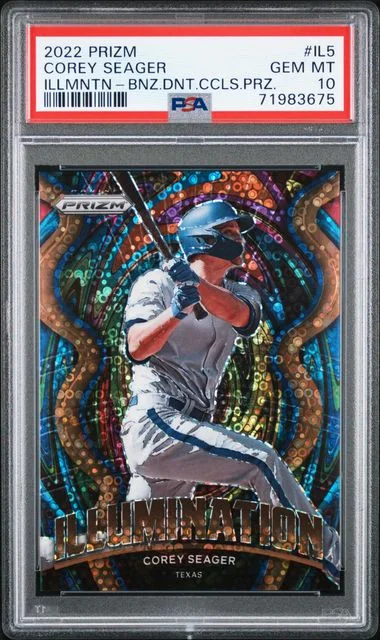 2022 Panini Prizm Corey Seager Illumination Bronze Donut Circles Prizm #IL-5 card image