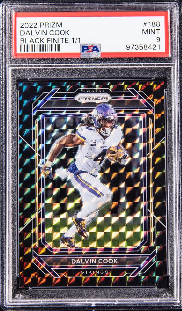 2022 Panini Prizm Dalvin Cook Black Finite #188 card image