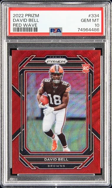 2022 Panini Prizm David Bell Red Wave #334 card image