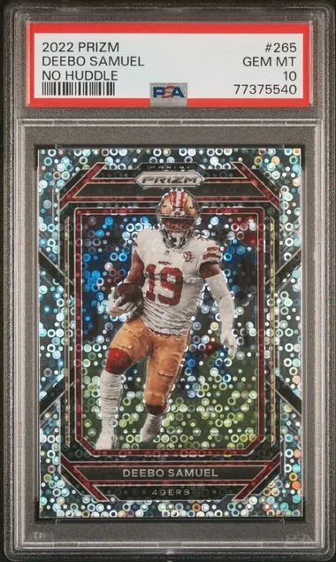 2022 Panini Prizm Deebo Samuel No Huddle #265 card image