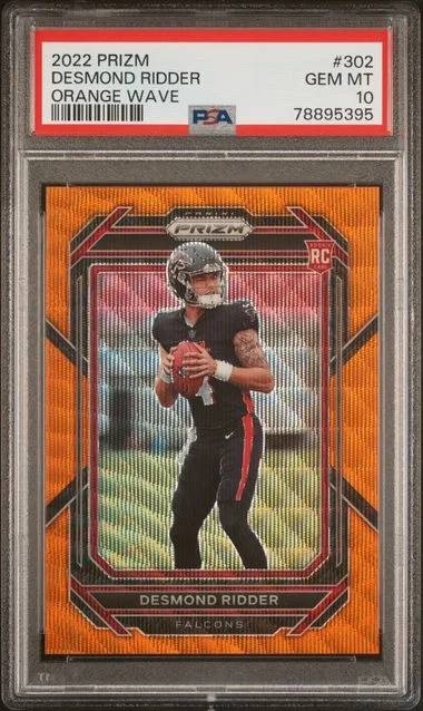 2022 Panini Prizm Desmond Ridder Orange Wave #302 card image