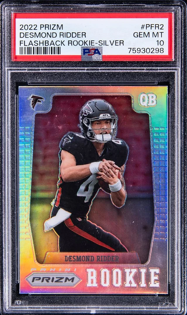 2022 Panini Prizm Desmond Ridder Prizm Flashback Silver #PFR2 card image