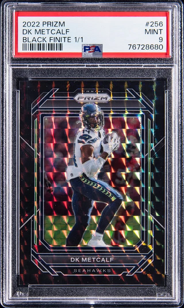 2022 Panini Prizm DK Metcalf Black Finite #256 card image