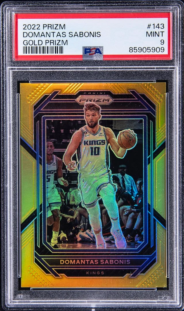 2022 Panini Prizm Domantas Sabonis Gold #143 card image