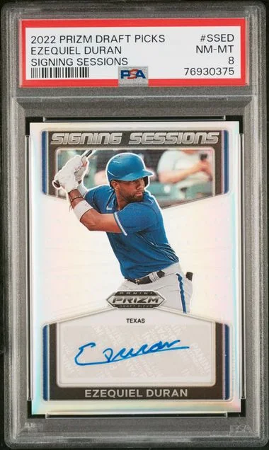 2022 Panini Prizm Draft Picks Ezequiel Duran Signing Sessions #SSED card image